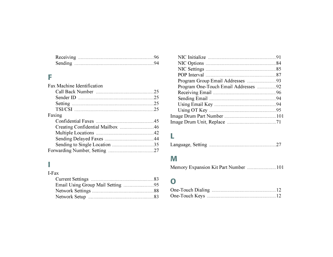 Oki 56801 manual Tsi/Csi 