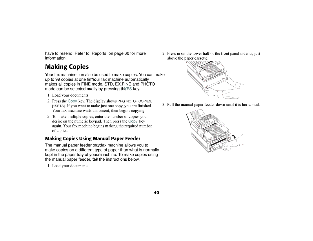 Oki 56801 manual Making Copies Using Manual Paper Feeder, Load your documents 