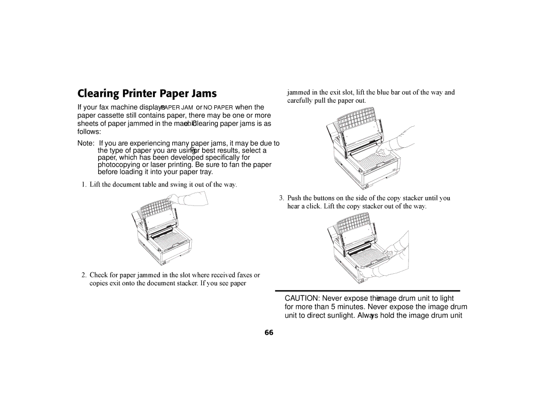 Oki 56801 manual Clearing Printer Paper Jams 