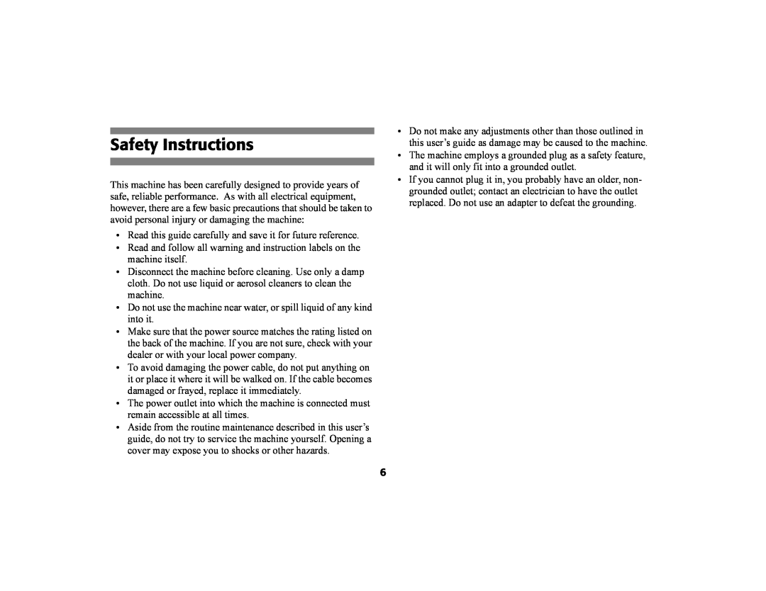 Oki 56801 manual Safety Instructions 