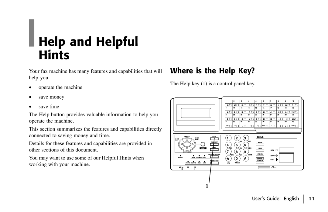 Oki 59502, 5750 manual Help and Helpful Hints, Where is the Help Key? 