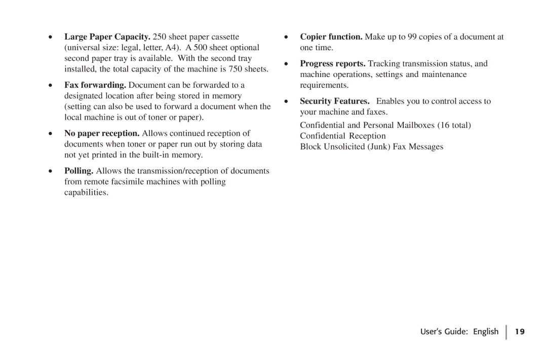 Oki 59502, 5750 manual User’s Guide English 