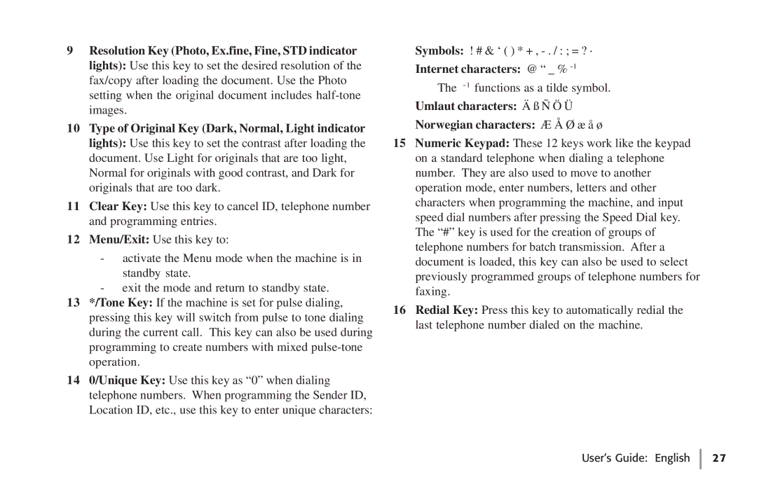 Oki 59502, 5750 manual Internet characters @ % l, Umlaut characters Ä ß Ñ Ö Ü Norwegian characters Æ Å Ø æ å ø 