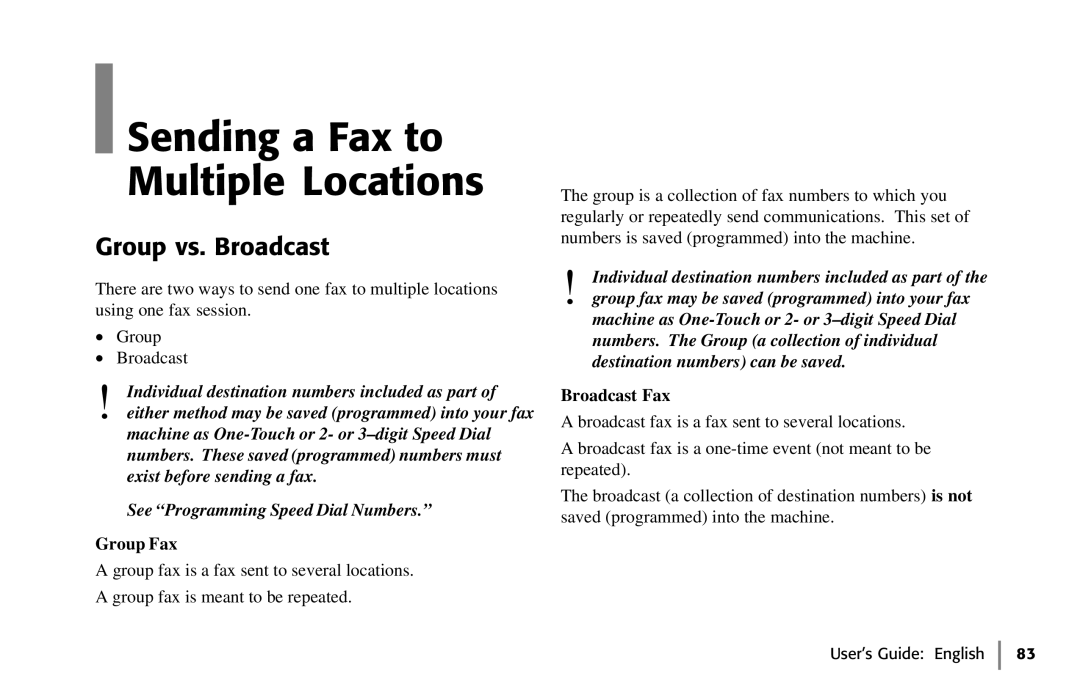 Oki 59502, 5750 manual Sending a Fax to Multiple Locations, Group vs. Broadcast, Group Fax, Broadcast Fax 