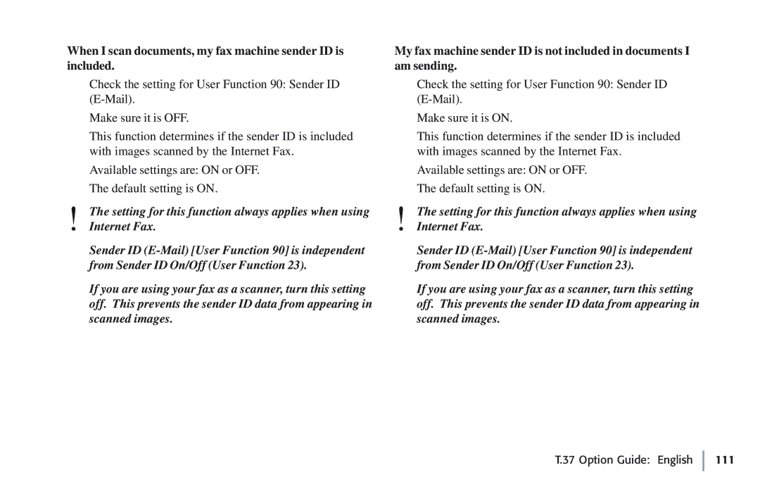 Oki 5780 manual When I scan documents, my fax machine sender ID is included 