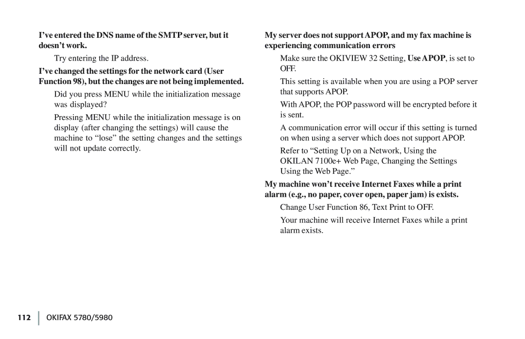 Oki 5780 manual Try entering the IP address 