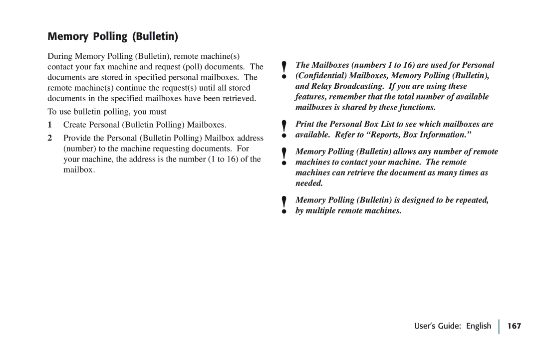 Oki 5780 manual Memory Polling Bulletin 