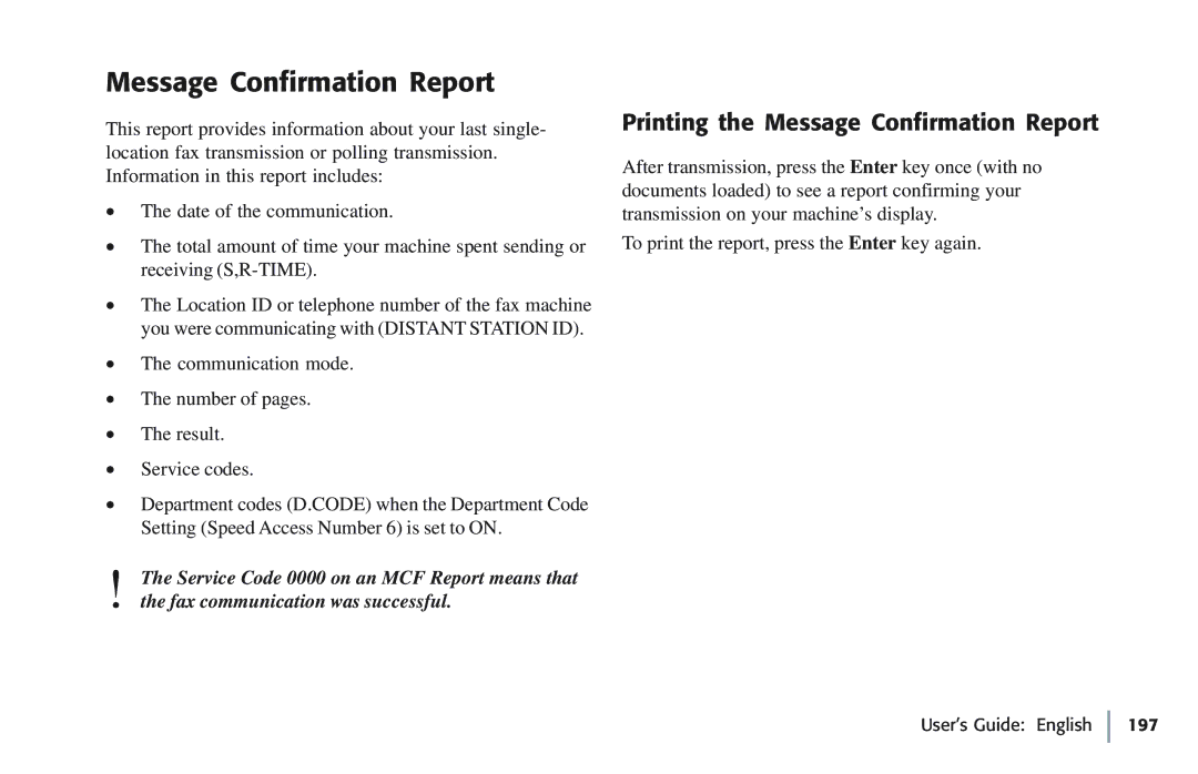 Oki 5780 manual Printing the Message Confirmation Report 