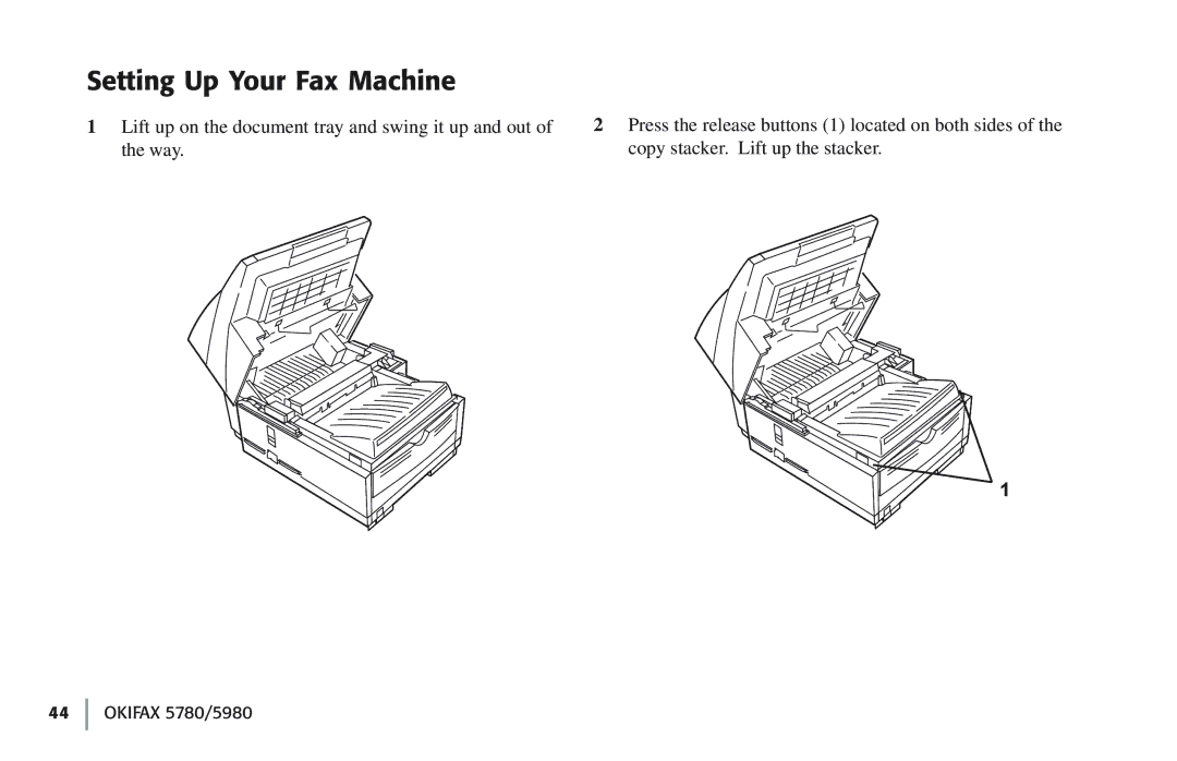 Oki 5780 manual Setting Up Your Fax Machine 