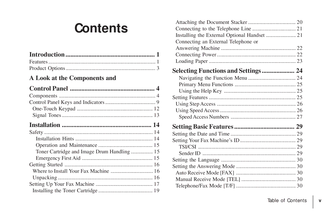 Oki 5900 manual Contents 