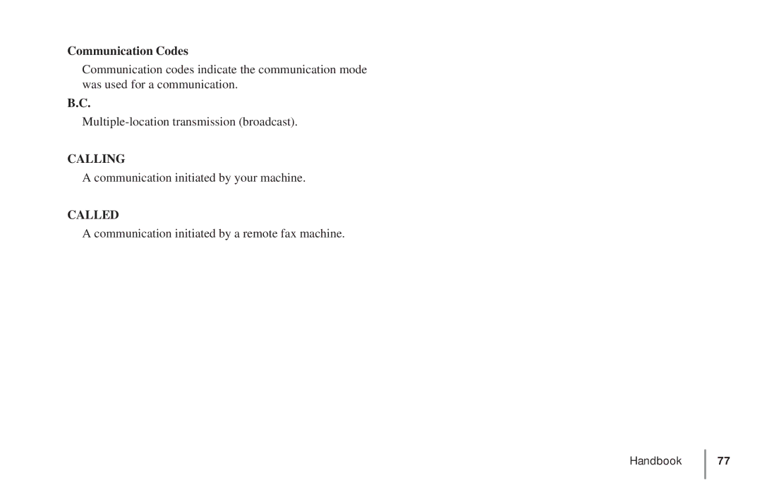 Oki 5900 manual Communication Codes 