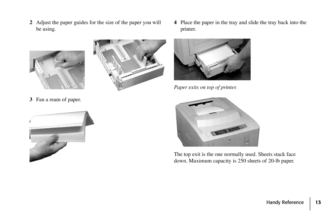 Oki 59296702 manual Paper exits on top of printer 