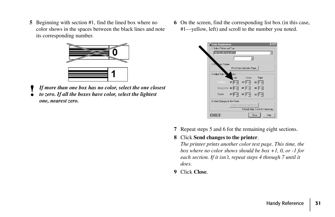 Oki 59296702 manual Click Send changes to the printer 