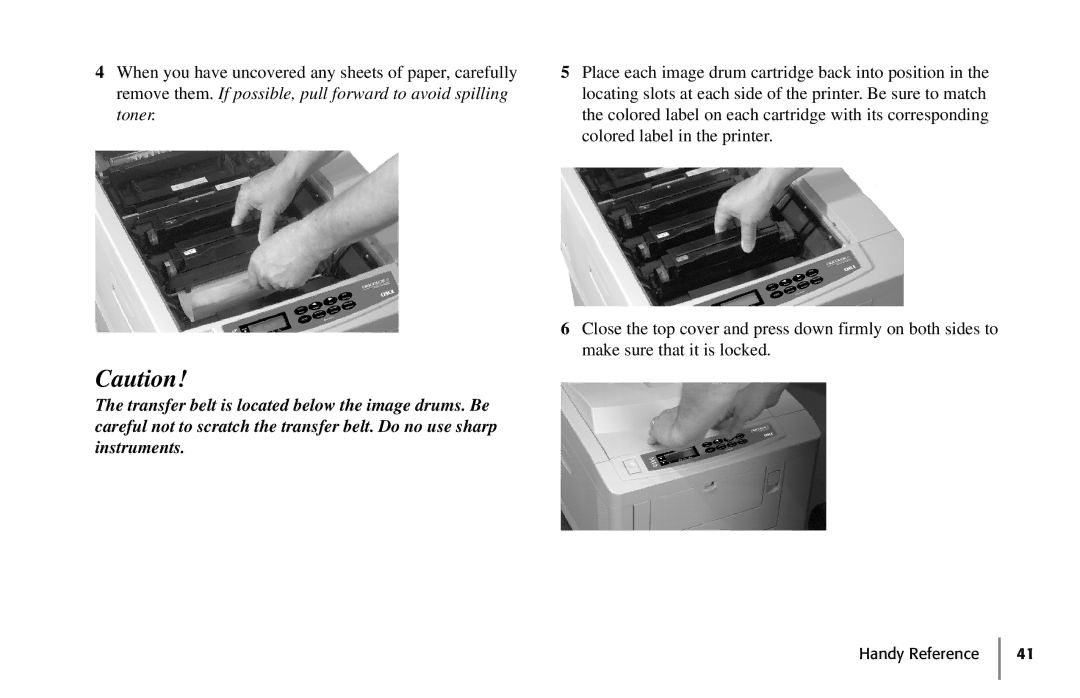 Oki 59296702 manual Handy Reference 