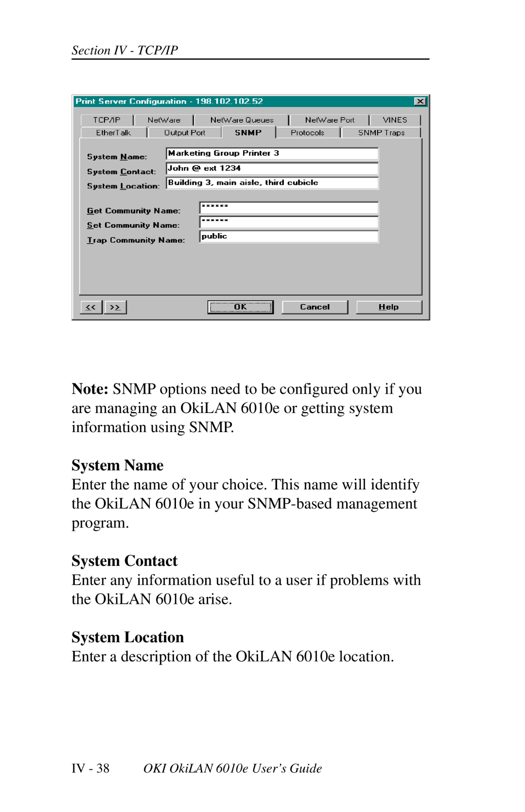 Oki 6010E manual IV 38 OKI OkiLAN 6010e User’s Guide 