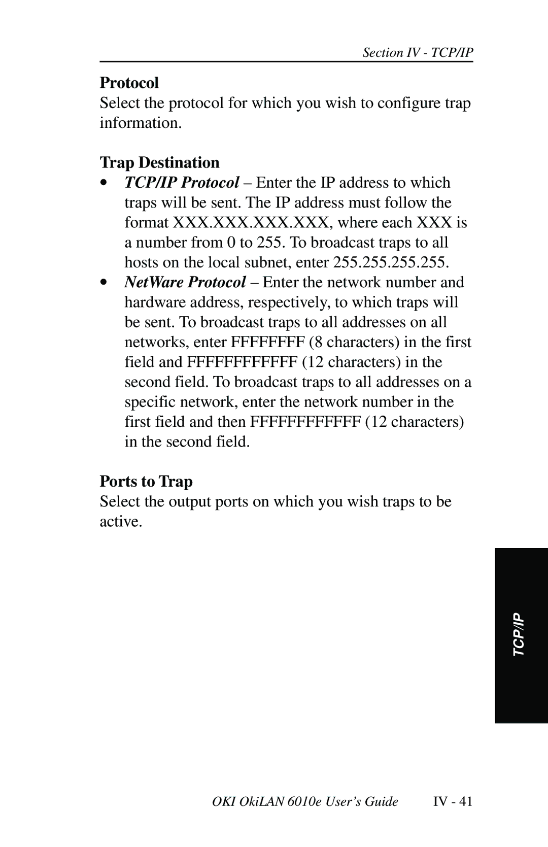 Oki 6010E manual Protocol 