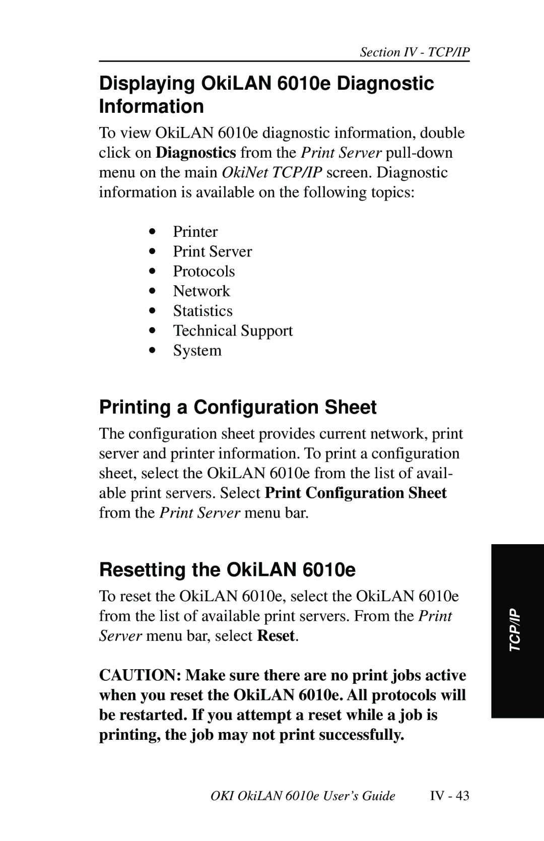 Oki 6010E manual Displaying OkiLAN 6010e Diagnostic Information 