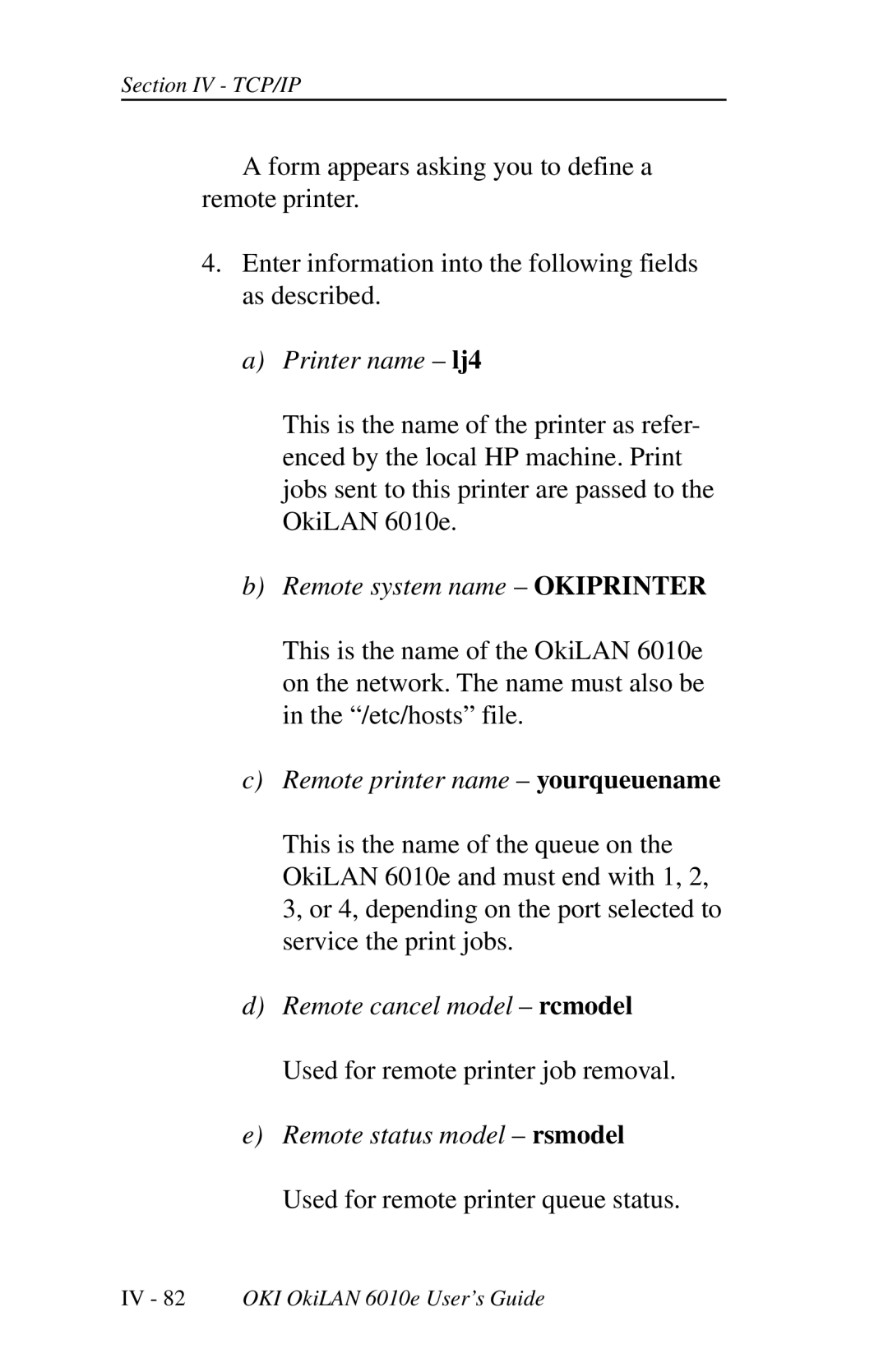 Oki 6010E manual Remote cancel model rcmodel 