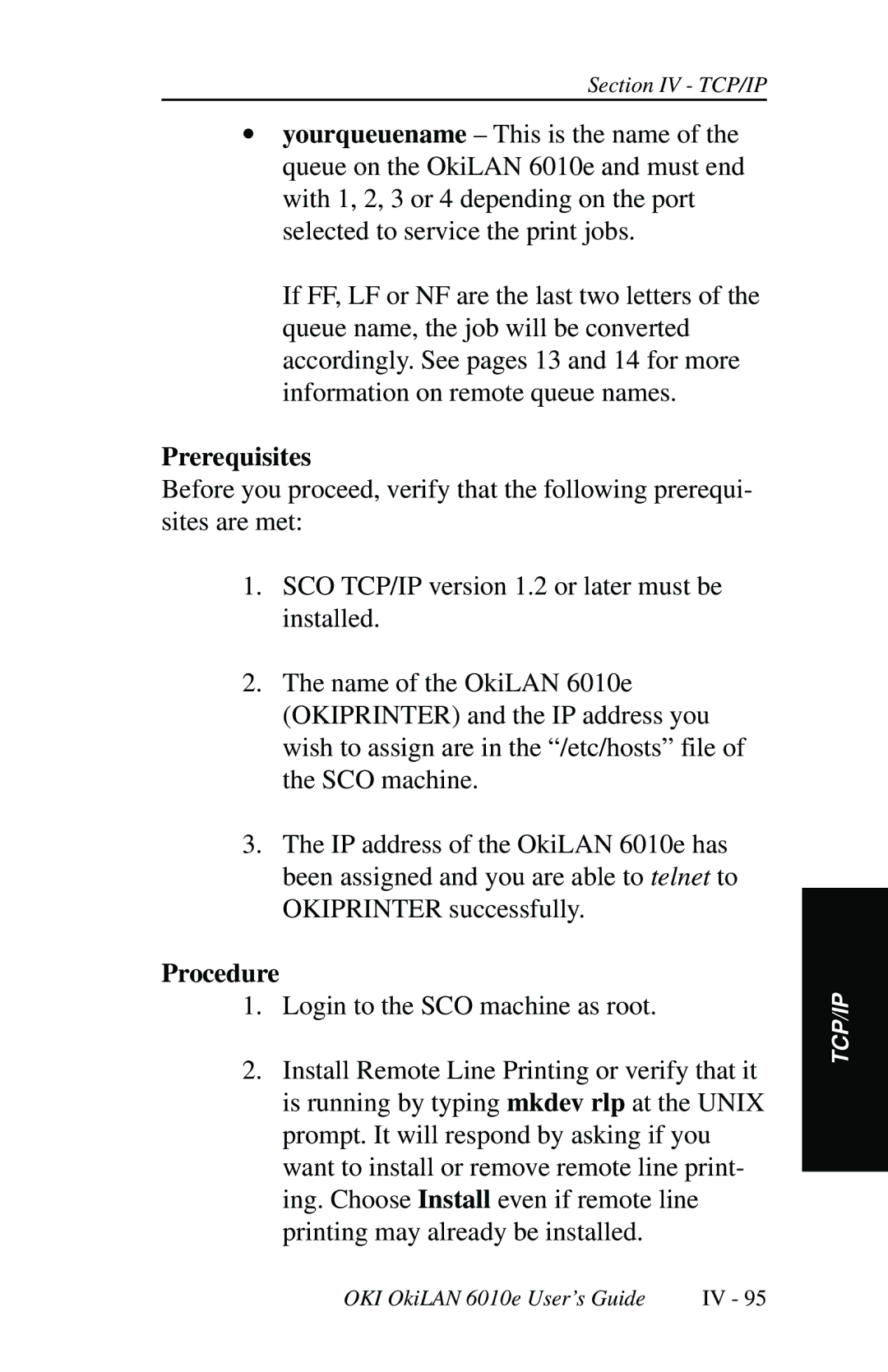 Oki 6010E manual Prerequisites 