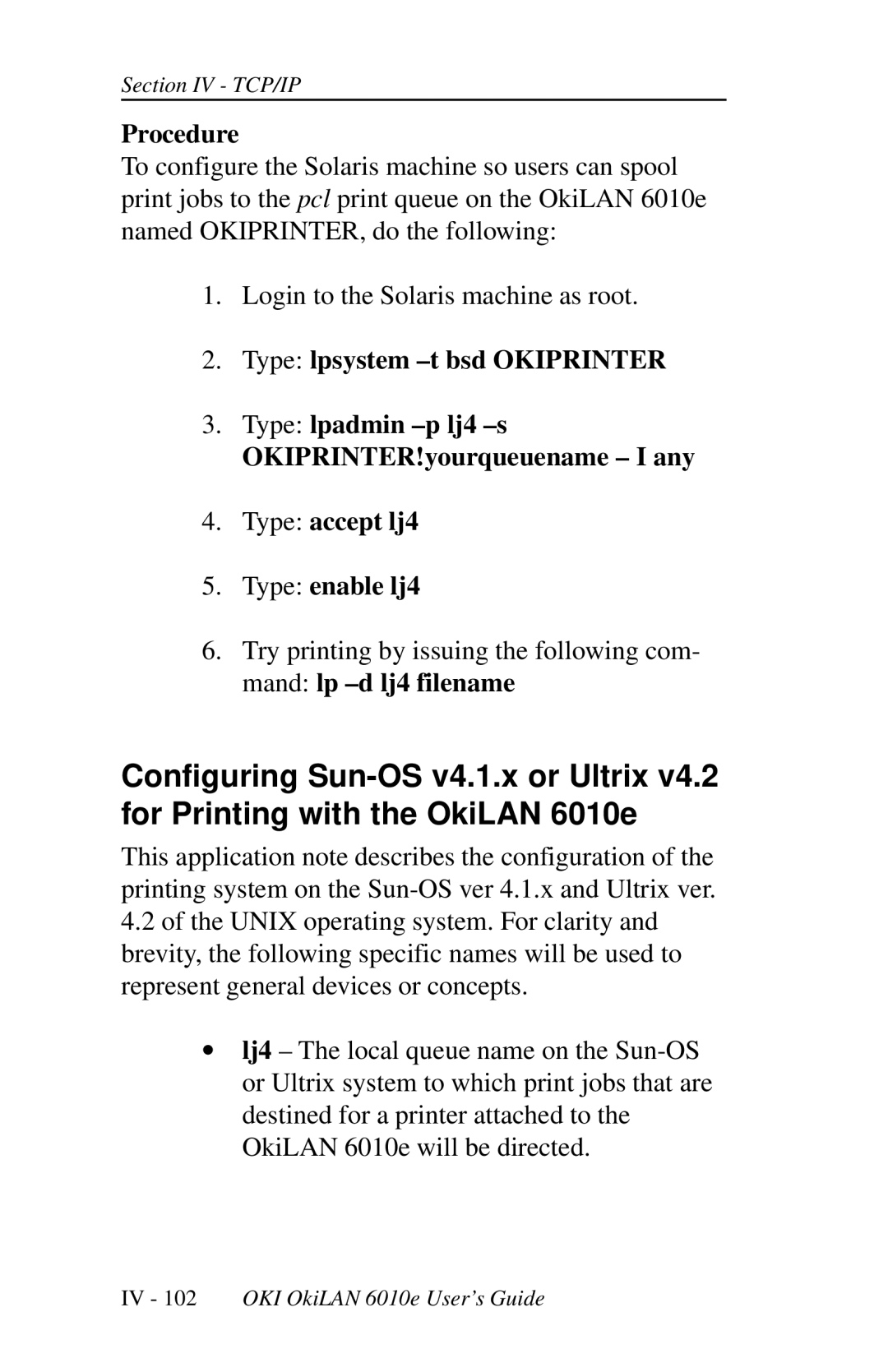 Oki 6010E manual IV 102 OKI OkiLAN 6010e User’s Guide 