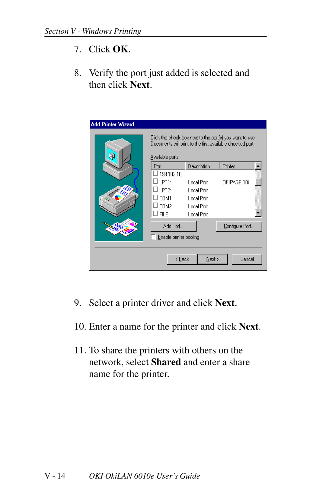 Oki 6010E manual Section V Windows Printing 