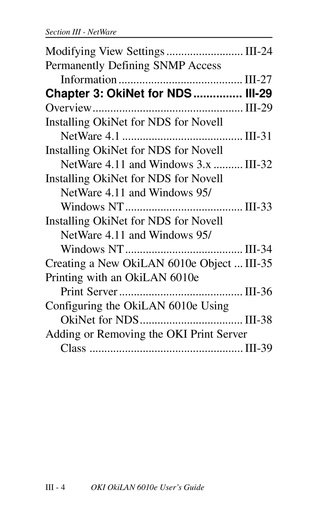 Oki 6010E manual III-29 