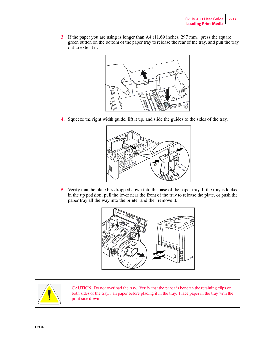 Oki manual Oki B6100 User Guide Loading Print Media 