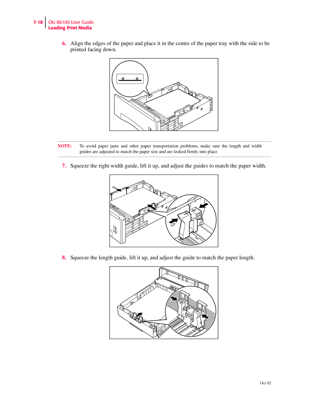 Oki manual Oki B6100 User Guide Loading Print Media 