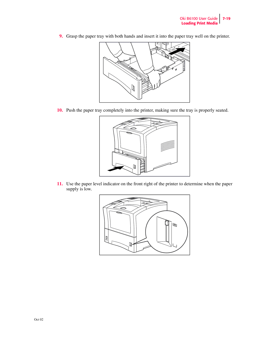 Oki manual Oki B6100 User Guide Loading Print Media 