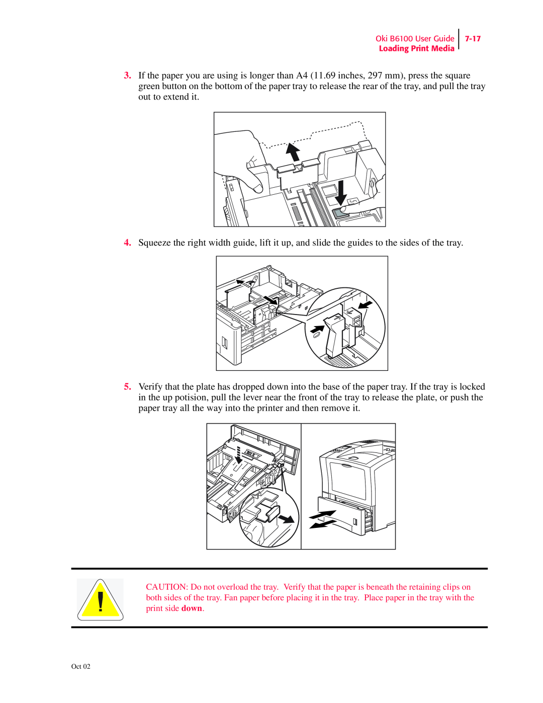 Oki manual Oki B6100 User Guide Loading Print Media, 7-17 