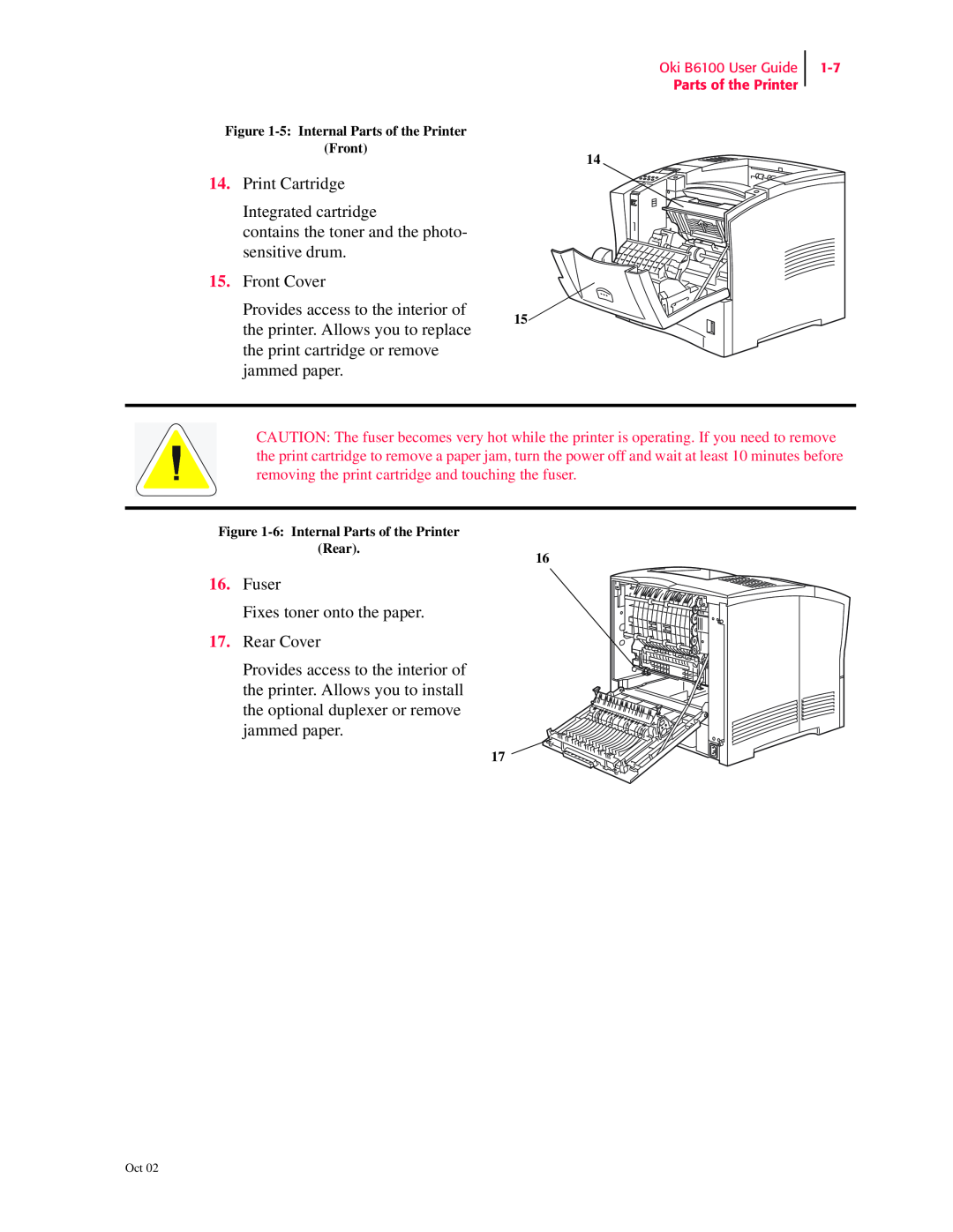 Oki 6100 manual Print Cartridge Integrated cartridge 