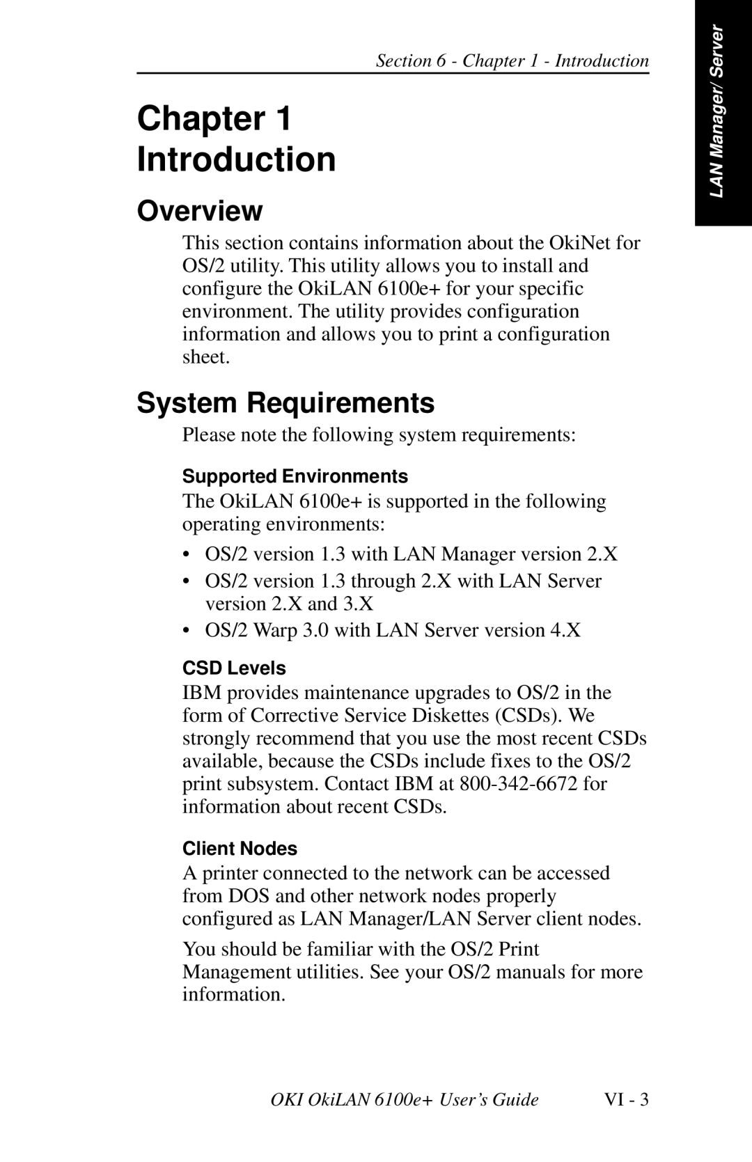 Oki 6100E+ manual Please note the following system requirements 