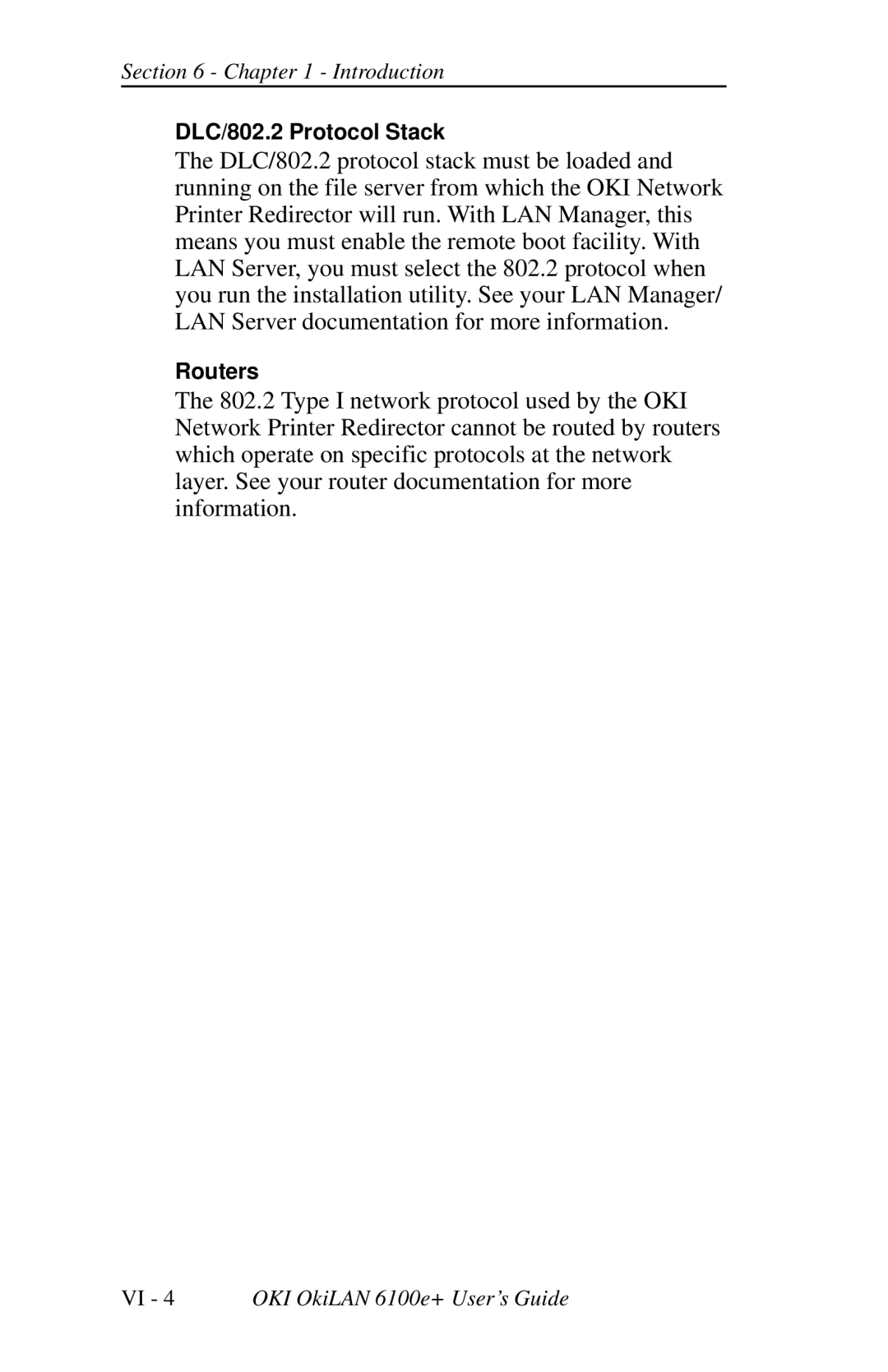 Oki 6100E+ manual DLC/802.2 Protocol Stack 