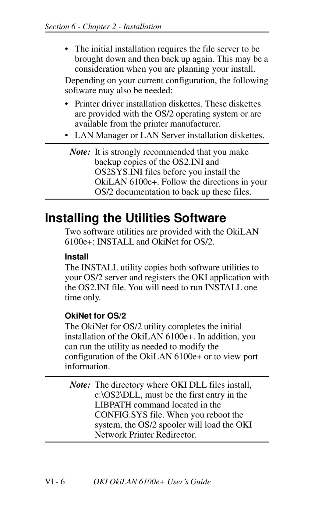 Oki 6100E+ manual Installing the Utilities Software 