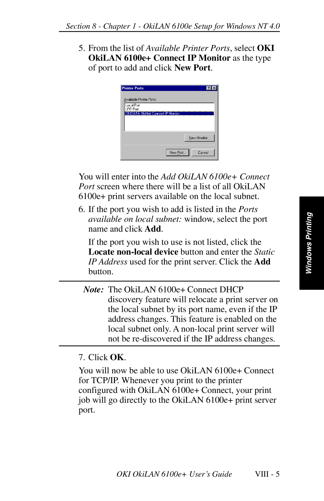 Oki 6100E+ manual OkiLAN 6100e Setup for Windows NT 