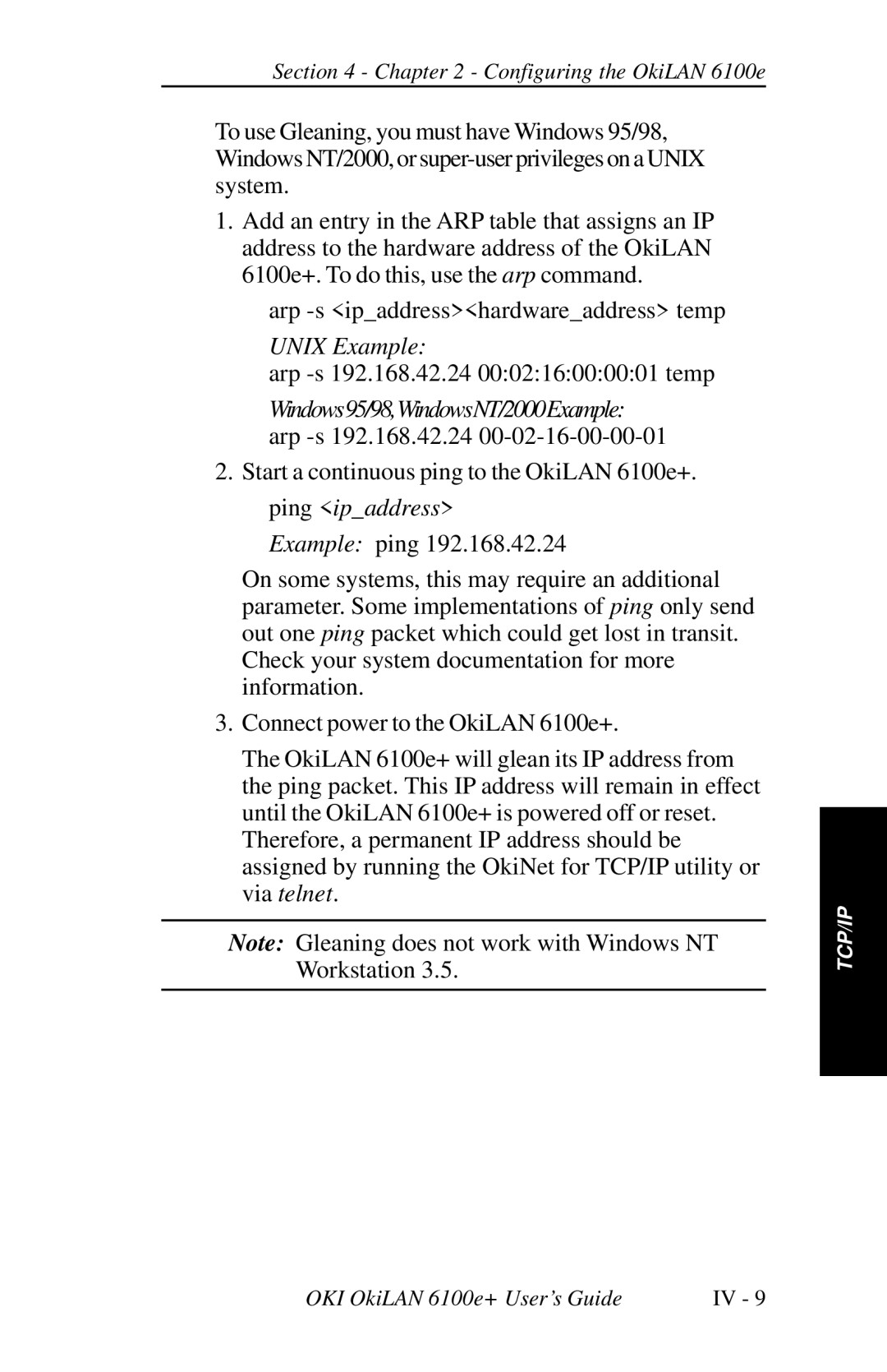 Oki 6100E+ manual Unix Example 