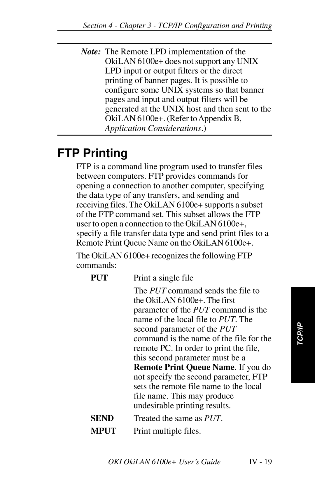 Oki 6100E+ manual FTP Printing 