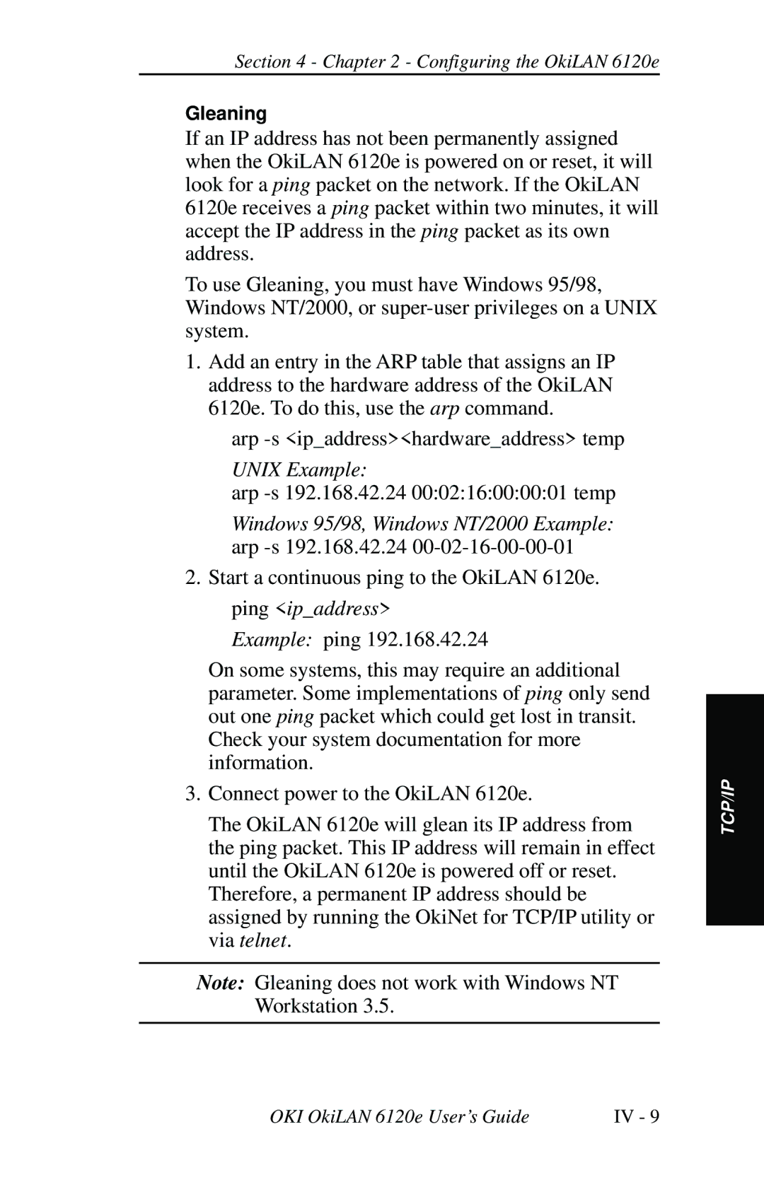 Oki 6120E manual Unix Example 