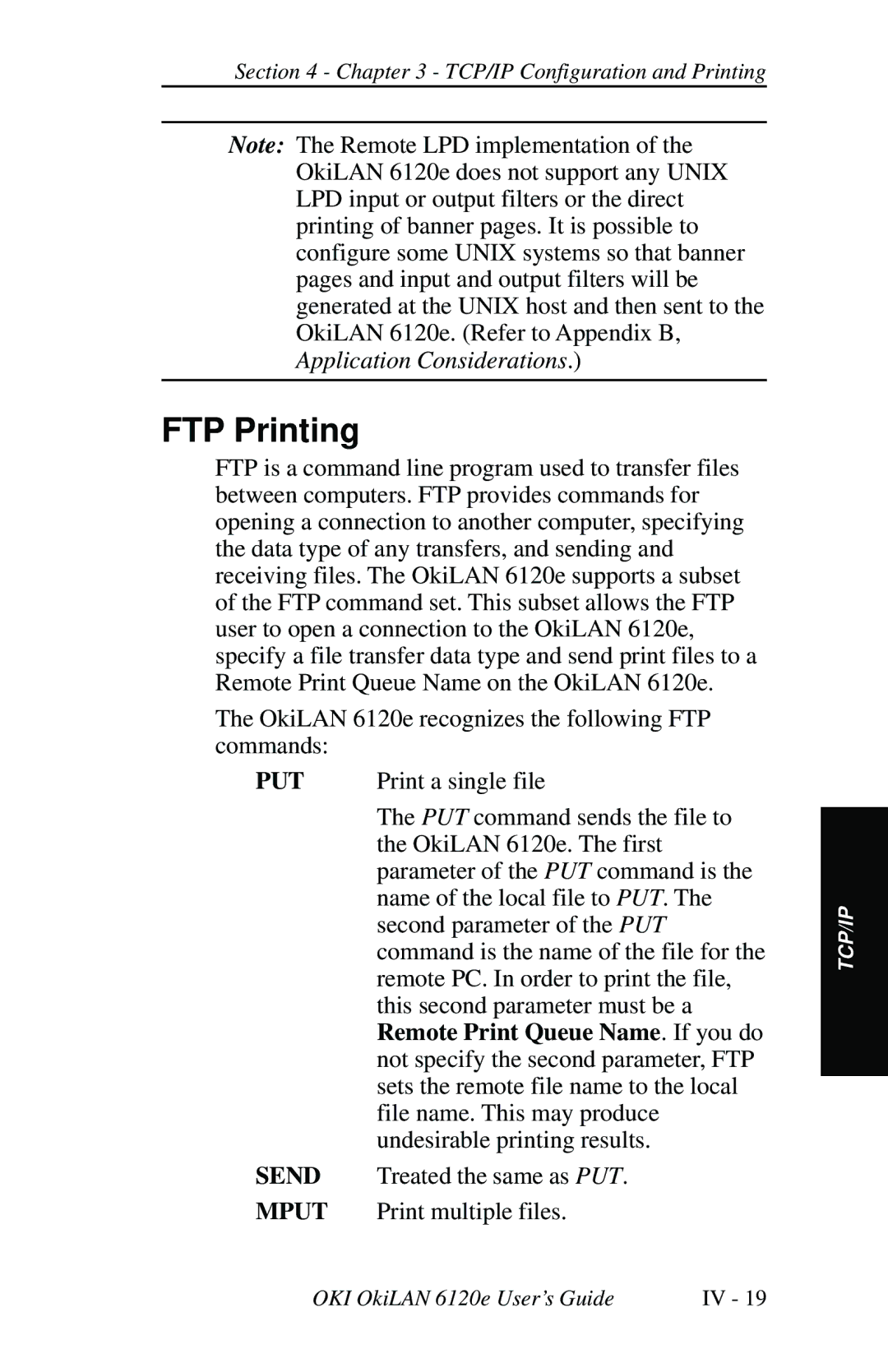 Oki 6120E manual FTP Printing 