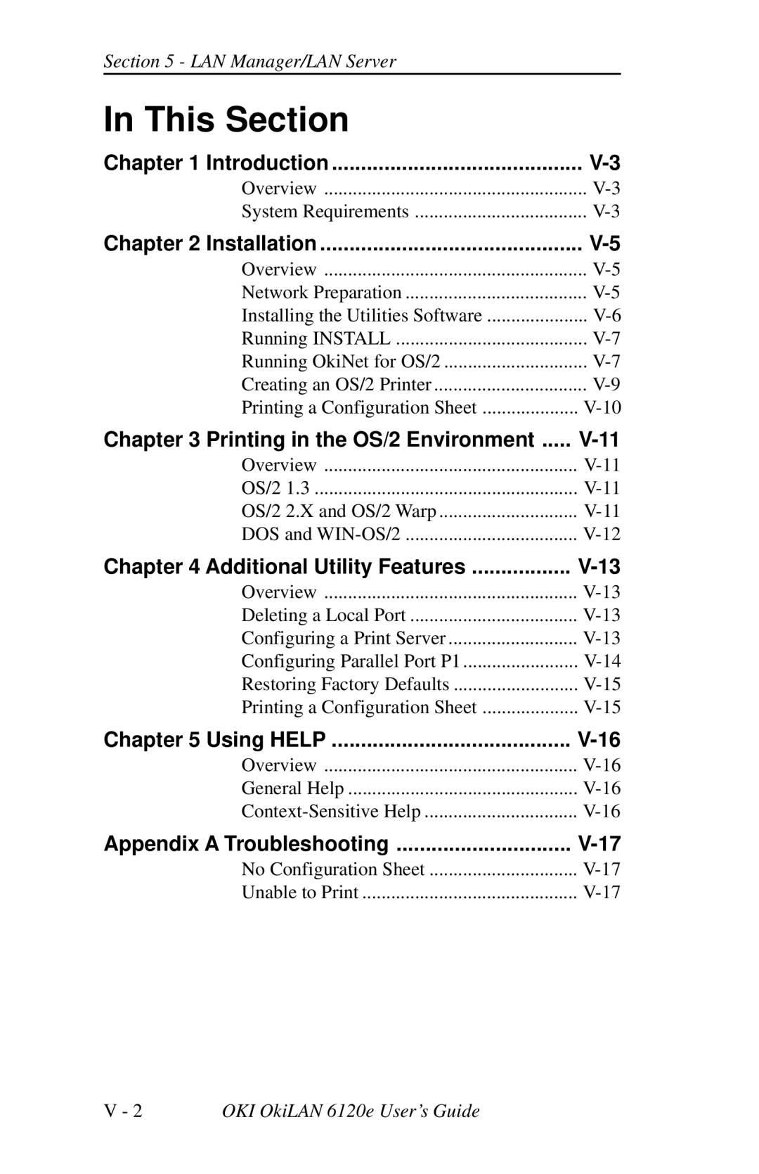 Oki 6120E manual Printing in the OS/2 Environment 