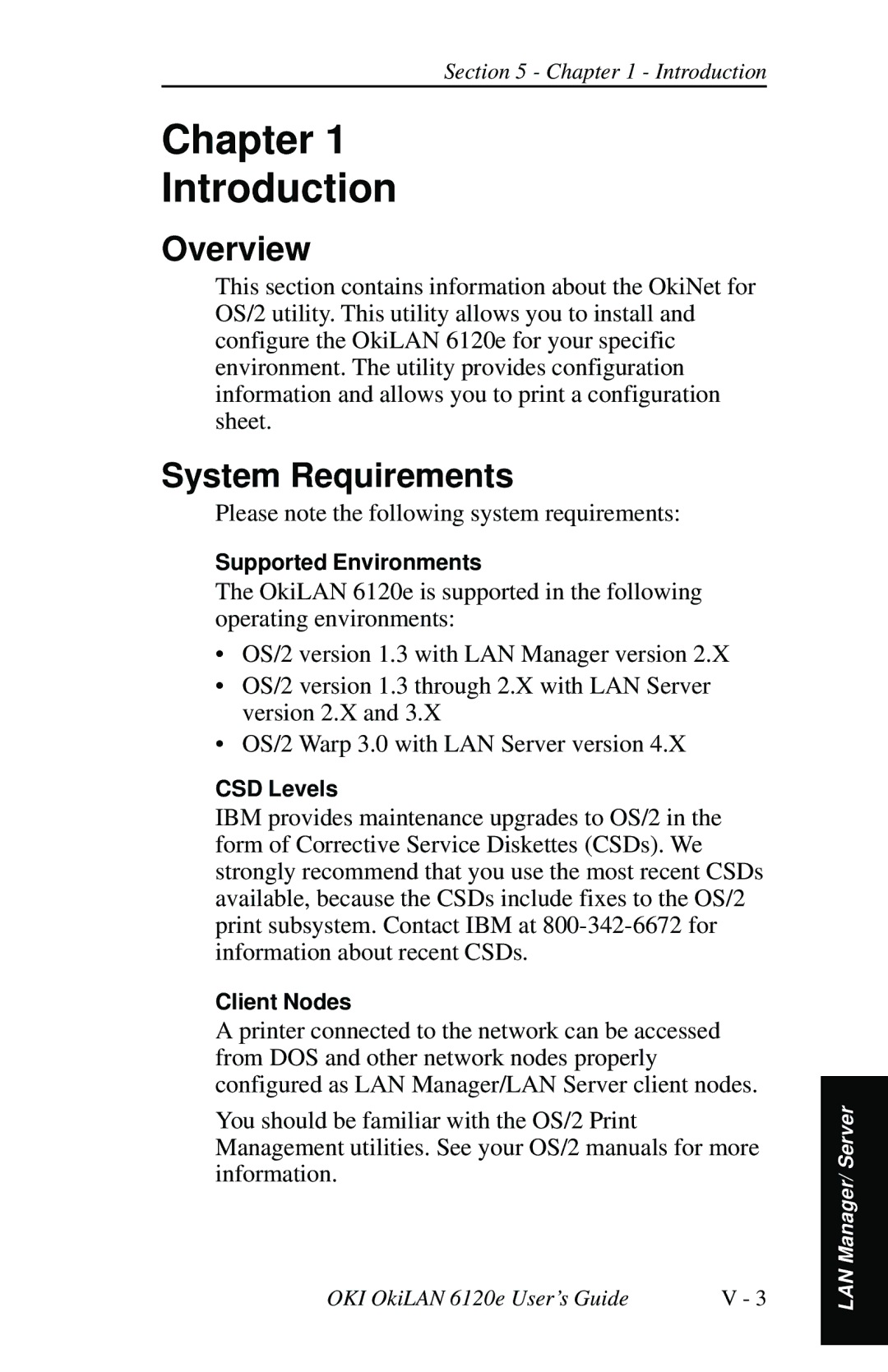 Oki 6120E manual Please note the following system requirements 