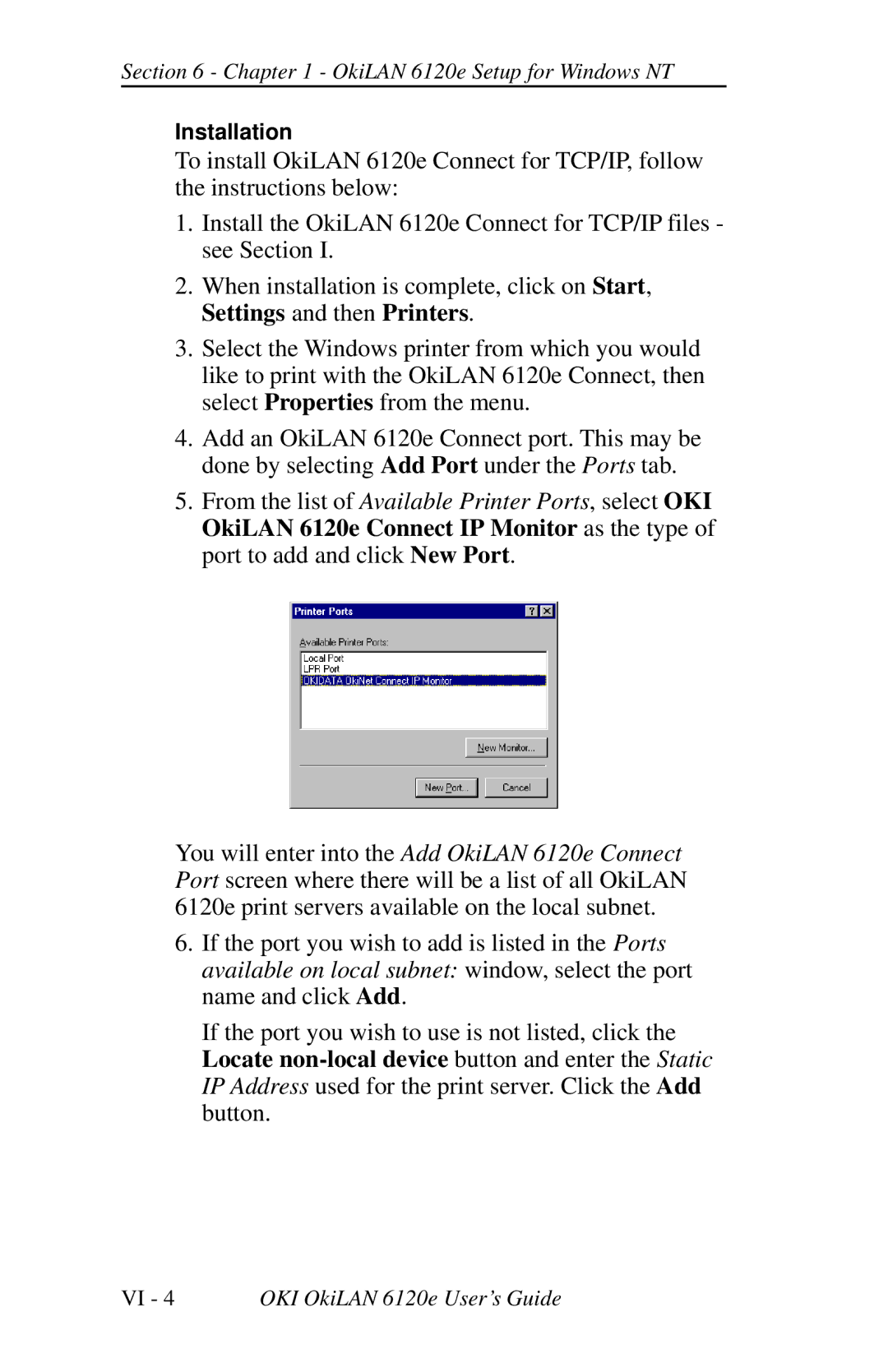 Oki 6120E manual Installation 