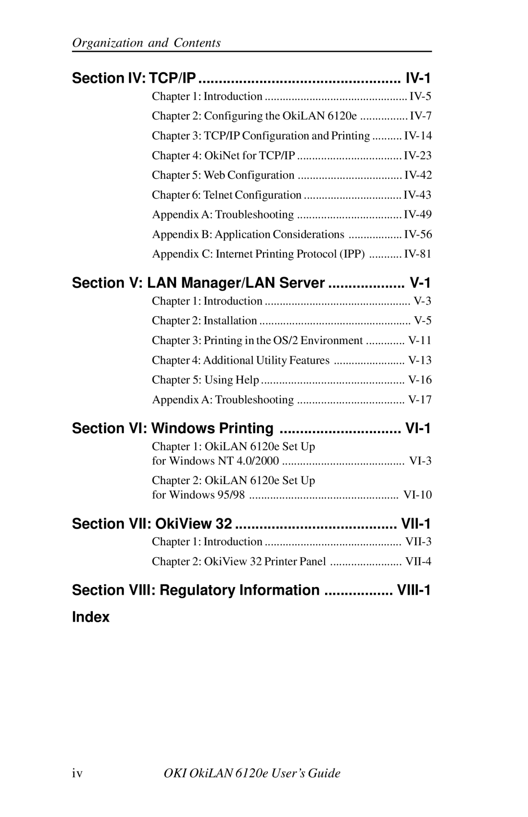 Oki 6120E manual VII-1 