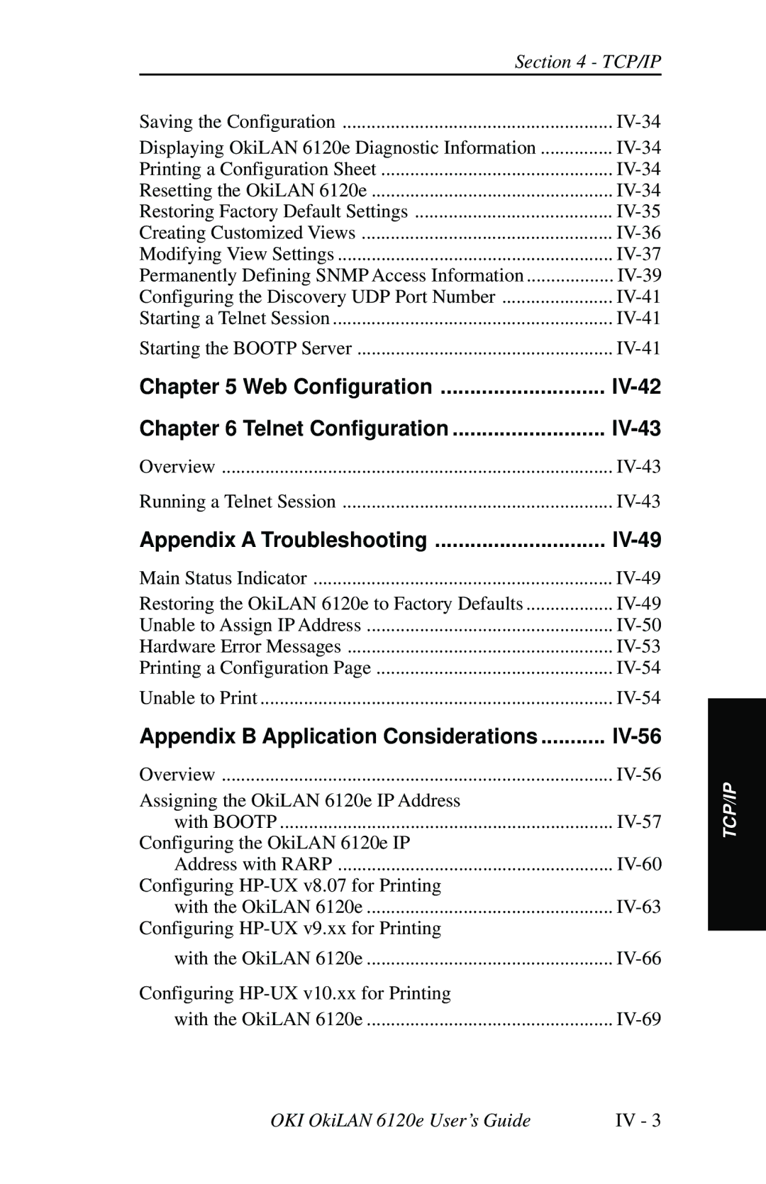 Oki 6120E manual Web Configuration IV-42 