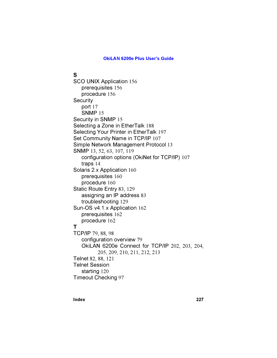 Oki 6200E manual Snmp 