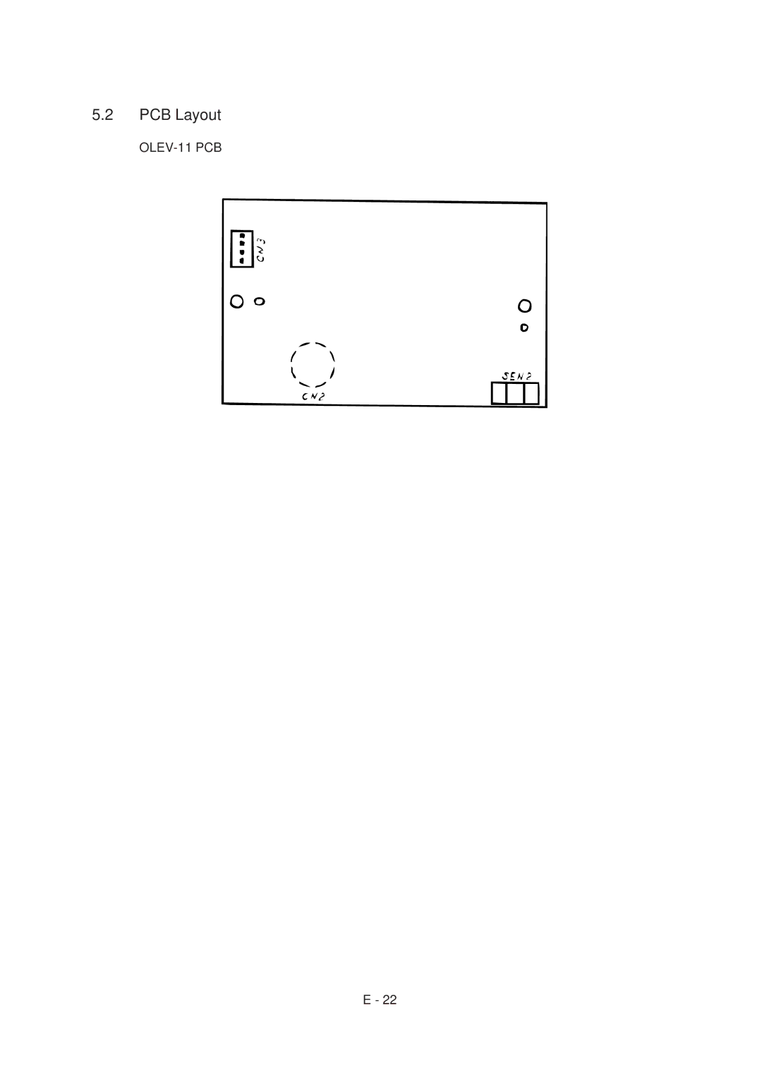 Oki 6E, 6ex specifications PCB Layout, OLEV-11 PCB 