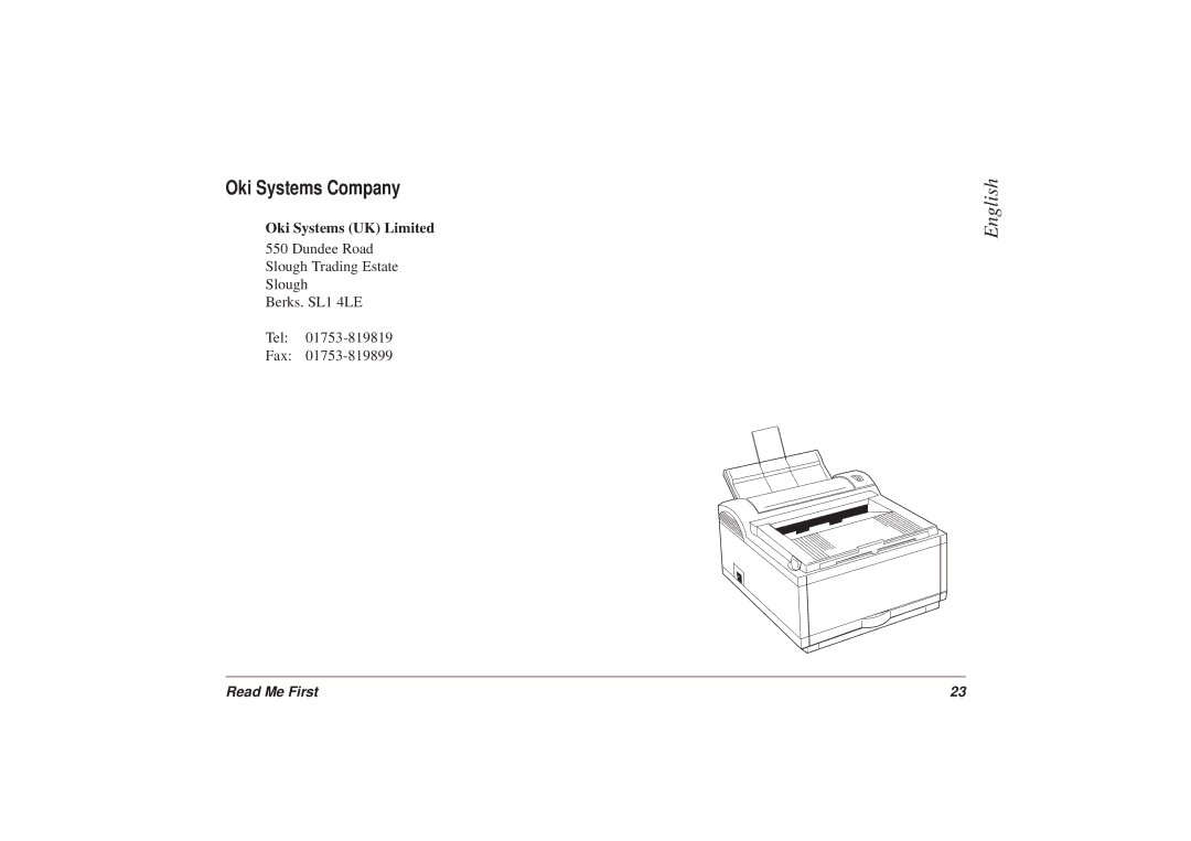 Oki 6ex6 manual Oki Systems Company 