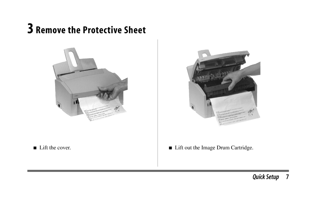 Oki 6w manual Remove the Protective Sheet 