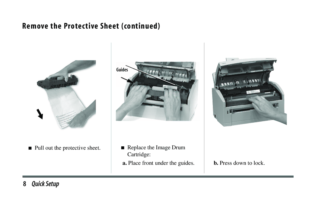 Oki 6w manual Remove the Protective Sheet 