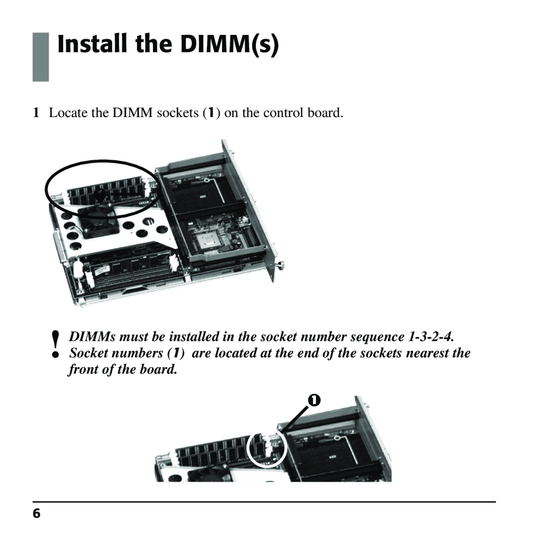 Oki 70037601, 70037501, 70037401 installation instructions Install the DIMMs 